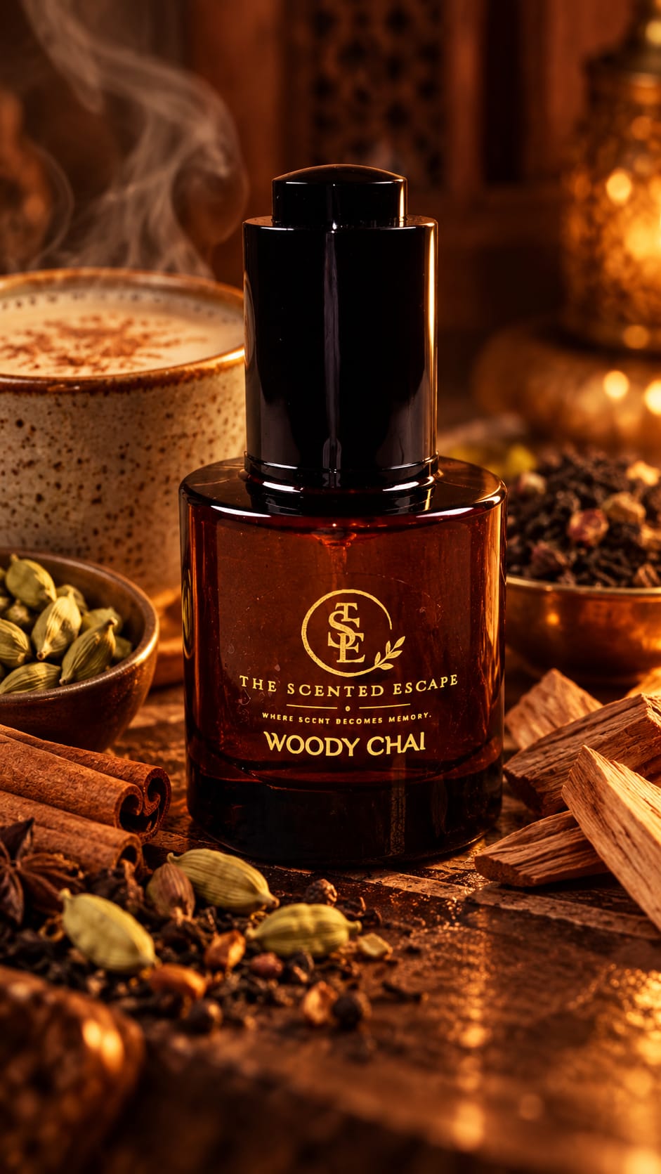 Woody Chai luxury perfume oil by The Scented Escape