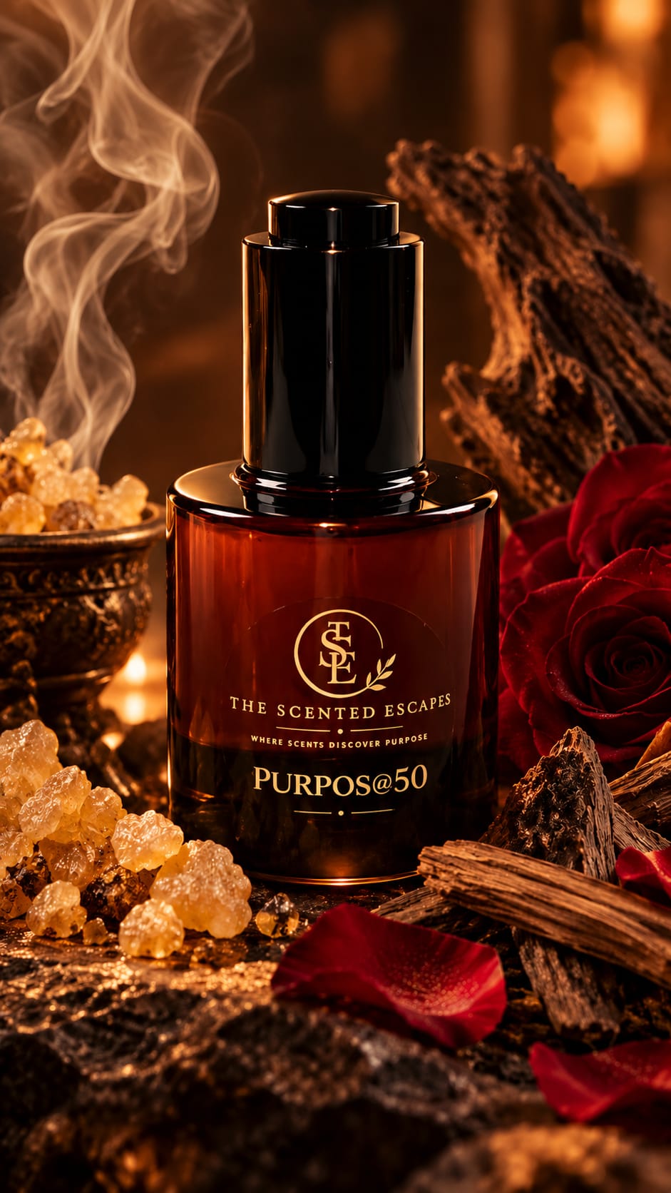 Purpose@50 luxury perfume oil by The Scented Escape
